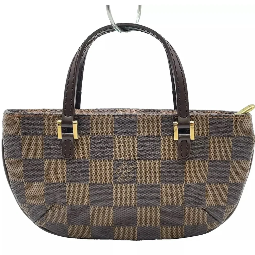 Authentic Louis Vuitton Damier Ebene Manosque GM Pouch W/Box mini bag - Picture 3 of 17